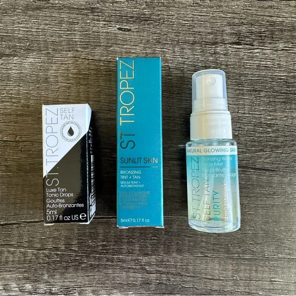 St. Tropez Self Tan Set With Pouch Bag Sample/Travel Size